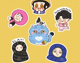 Kpop Demon Hunters Funny Meme Stickers | KPDH Anime Stickers | Birthday Gift |  Christmas Gift
