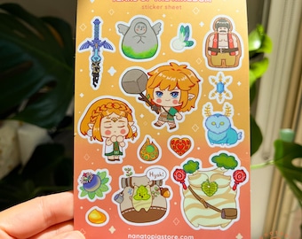 TOTK Sticker Sheet |  Food Pun Stickers | Cute Food Drink Stickers | Kawaii Sticker Sheets