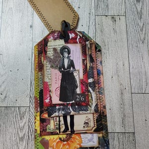 Stacked Tags Vintage Rustic Paper Dolls Original Artwork (5 Tags) Set 7 ...