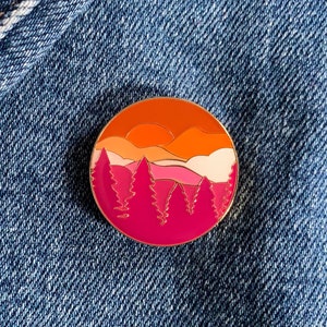 Subtle lesbian flag enamel pin mountain pin enamel cute pin set pins laple pin hard enamel pin gift for her Christmas gifts