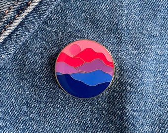 Subtle bisexual flag enamel pin enamel cute pin set pins laple pin hard enamel pin gift for her Christmas gifts pride pin bisexual