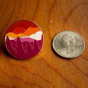 Subtle Lesbian Flag Enamel Pin Mountain Pin Enamel Cute Pin Set Pins ...