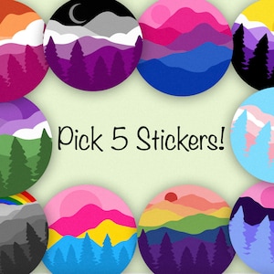 Choisissez votre propre lot d'autocollants | Pack d'autocollants Fierté | Stickers fierté subtile | Stickers brillants pour ordinateur portable