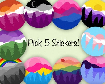 Wähle dein eigenes Sticker Set: Dezente LGBTQ+ Pride Flaggen Sticker