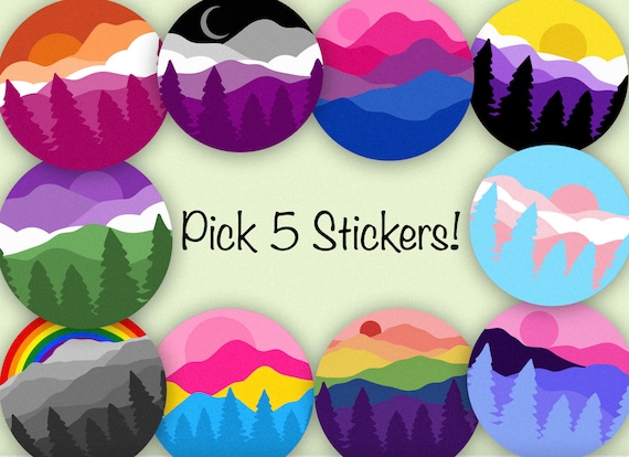 Choose Your Own Sticker Bundle: Subtle LGBTQ+ Pride Flag Stickers
