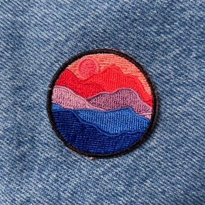 Subtle bisexual flag embroidered iron on patch pride patch cute patch set gift for her Christmas gifts