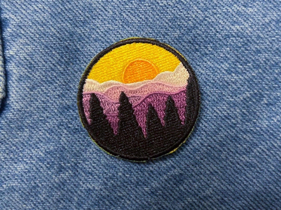 Subtle Bi Patch Nonbinary Pride Patch: Subtle LGBTQ+ Embroidered Mountain Scene Iron-on ...