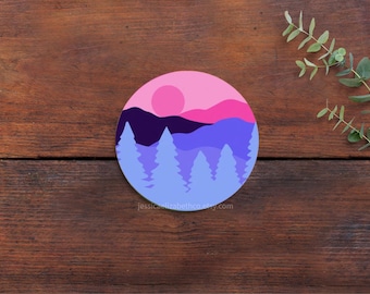 Superman Pride Mountain Aufkleber: Dezente omnisexuell Flagge, Laptop Aufkleber