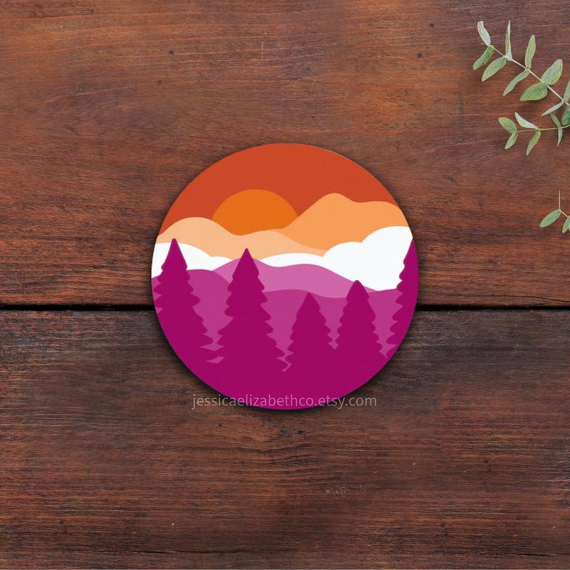 Lesbian Flag Sticker - Etsy