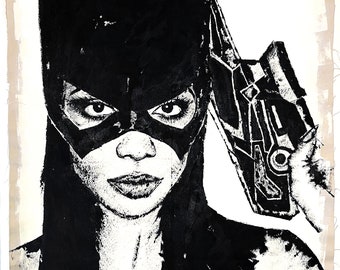 Raise Your Weapon, 35" x 60", Original Painting