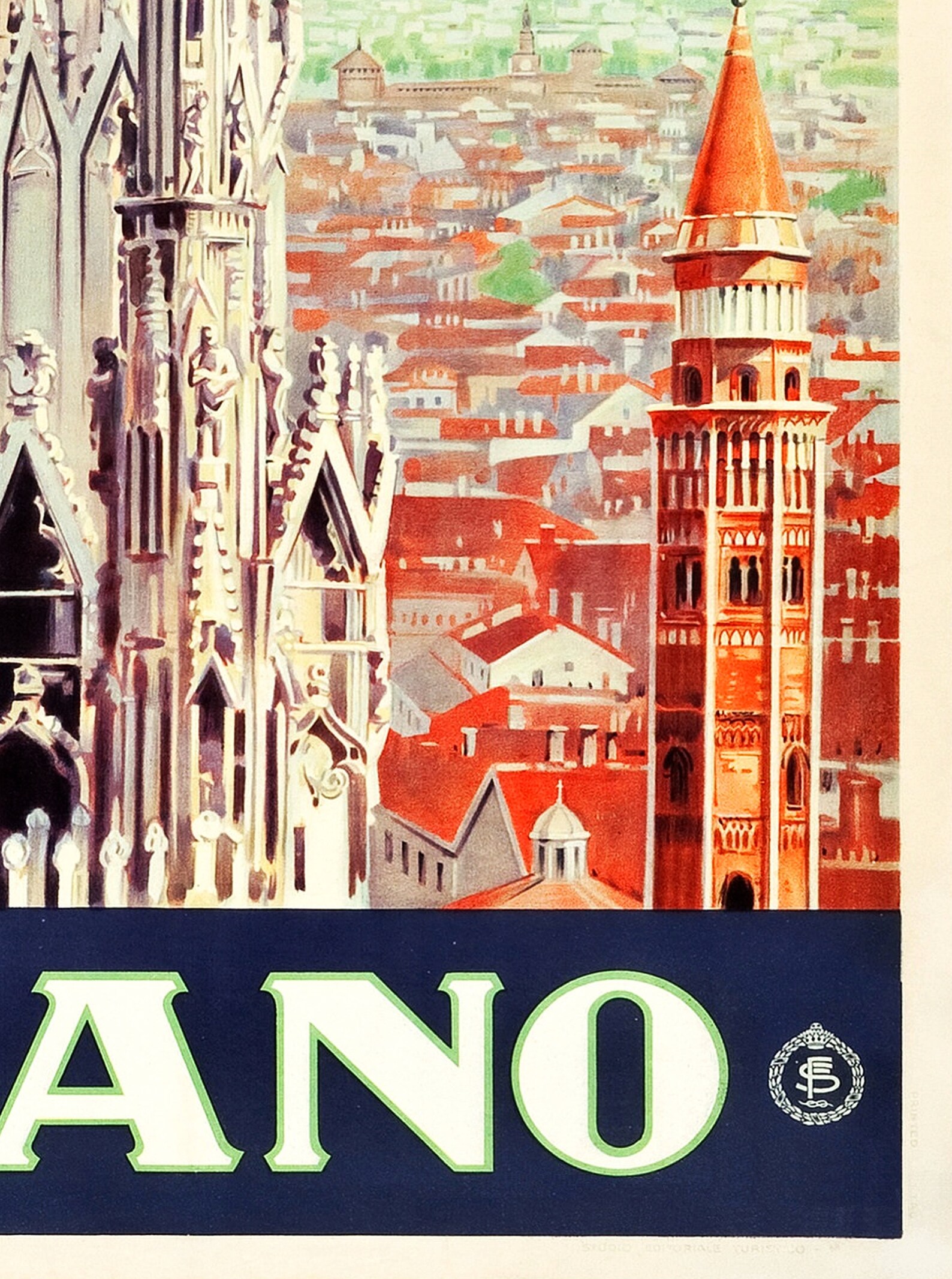 milan travel poster