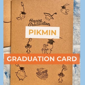 Pikmin Karte - Schulabschluss - Feier den Schulabschluss mit Pikmin! - Recyclingpapier - 13*18 cm