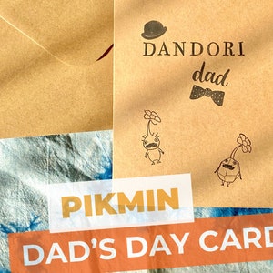 Carte Pikmin - papa Dandori - papier recyclé - 13 x 18 cm (5 x 7 po.) - fête des pères, fête des pères, honorer son père/honorer son père