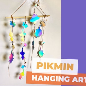 Pikmin DIY Kit colgante - La magia de la luz - 9 tipos de Pikmin- 12cm/4.7'' - Recortes holográficos laminados de Pikmin