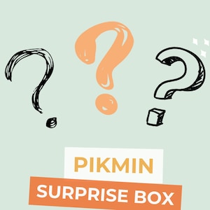 Boîte surprise Pikmin - Mini et méga mystère disponibles - Articles allant du porte-clés Pikmin, supports, marque-page, oeuvre d'art à accrocher et autocollants