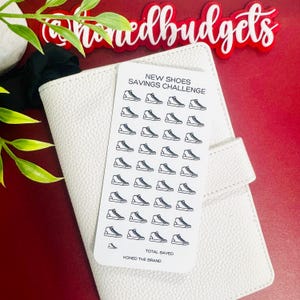 New Shoes Savings Challenge: Laminated Tracker with Zipper Envelope