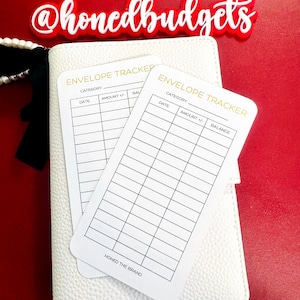 Laminated Envelope Tracker: Cash Budget Sheet for A6 Envelopes