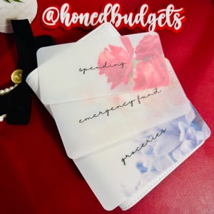 Insertions d'enveloppes d'espèces personnalisées A6 // Inserts en vélin mat et papier cartonné brillant, espaces réservés pour enveloppes d'espèces, reliure budgétaire, rembourrage d'espèces