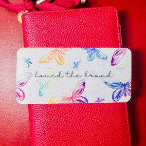 Rainbow butterflies custom cash envelope inserts A6 // Matte vellum and glossy cardstock inserts, Cash envelopes placeholders, Cash stuffing