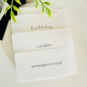 Insertions d'enveloppes d'espèces personnalisées A6 // Inserts en vélin mat et papier cartonné brillant, espaces réservés pour enveloppes d'espèces, reliure budgétaire, rembourrage d'espèces
