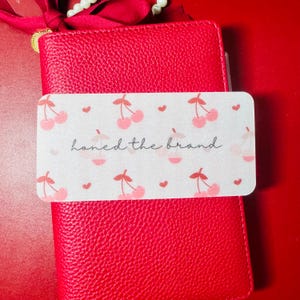 Cherry hearts  custom cash envelope inserts A6 // Matte vellum and glossy cardstock inserts, Cash envelopes placeholders, Cash stuffing
