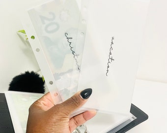 Matte vellum cash envelopes A6 A7 // Personalized cash envelopes, Frosted cash envelopes, Budget binder, Cash stuffing