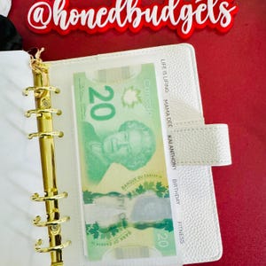 Tabbed PVC cash envelopes A6 // Personalized cash envelopes, Minimal cash envelopes, Budget binder, Cash stuffing, Set of 5