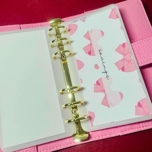 Bow cash envelopes A5 A6 A7 // Glossy or Matte, Personalized cash envelopes, Set of 3, Budget binder, Cash stuffing