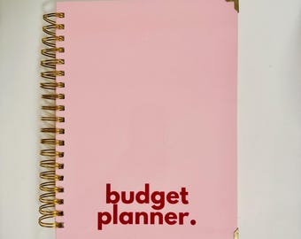 Spiralbunden budgetplanerare | Månatlig utgiftsspårare, inkomstjournal, sparplanerare