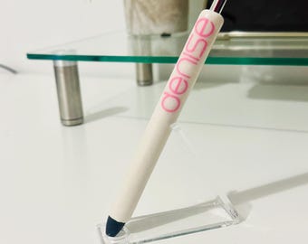 Stylo gel pailleté en résine UV personnalisé : rechargeable, encre noire 0,7 mm