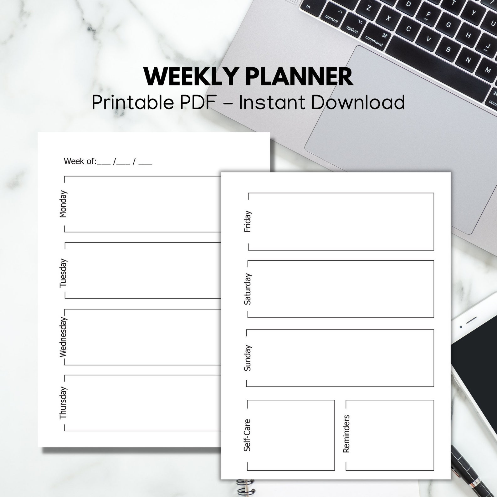 B5 Weekly Planner Weekly Calendar Template Happy Planner | Etsy
