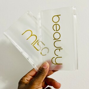 Sobres de efectivo con cremallera A7 // Sobres de efectivo personalizados, Carpeta de presupuesto, Relleno de efectivo, Ahorro de dinero, Sistema de presupuesto de efectivo