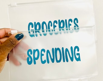 Gepersonaliseerde A6-enveloppen met ritssluiting voor contant geld: enveloppen voor budgetmappen