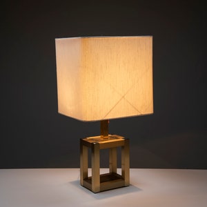 70s Table Lamp With Brass Base