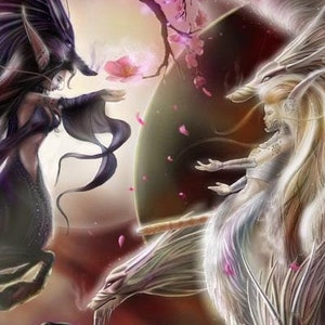 REUNION | hand painted fantasy image | 32 Mpx resolution, instant download