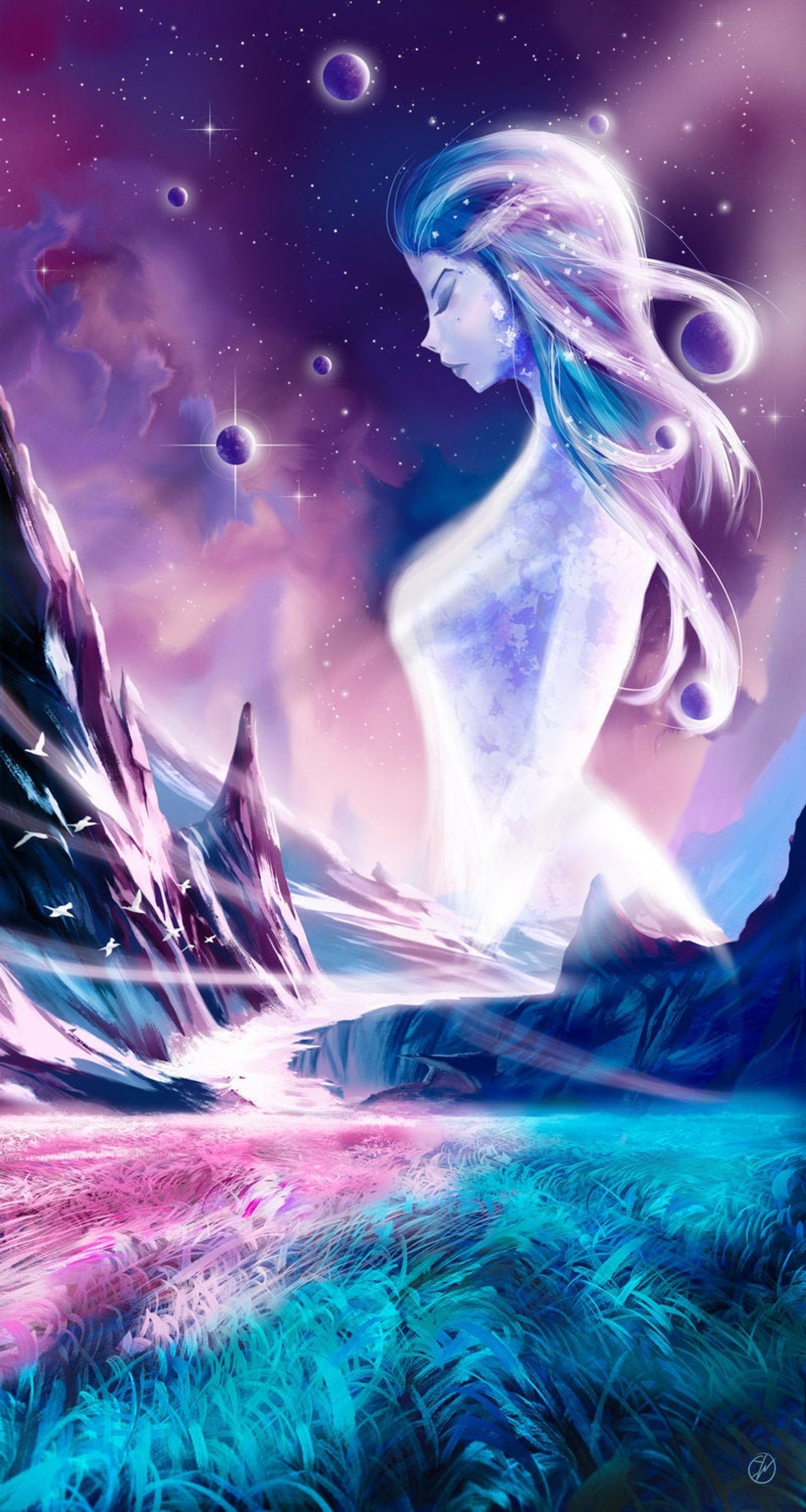 Dreaming signed art print fantasy painting wall art Etsy