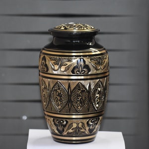 Metal Cremation Urn for Human Ashes, Adult Funeral Urn Personalized Memorial Urn, Elegant Keepsake  urns Male female urns for ash 220 Cu.In.