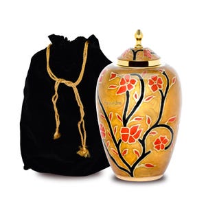 Metal Cremation Urn for Human Ashes, Adult Funeral Urn Personalized Memorial Urn, Elegant Keepsake  urns Male female urns for ash 220 Cu.In.
