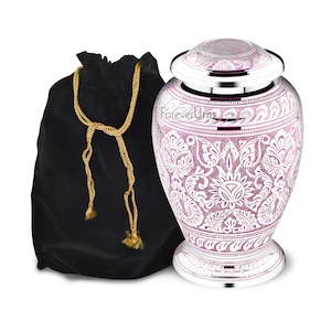 Metal Cremation Urn for Human Ashes, Adult Funeral Urn Personalized Memorial Urn, Elegant Keepsake  urns Male female urns for ash 220 Cu.In.