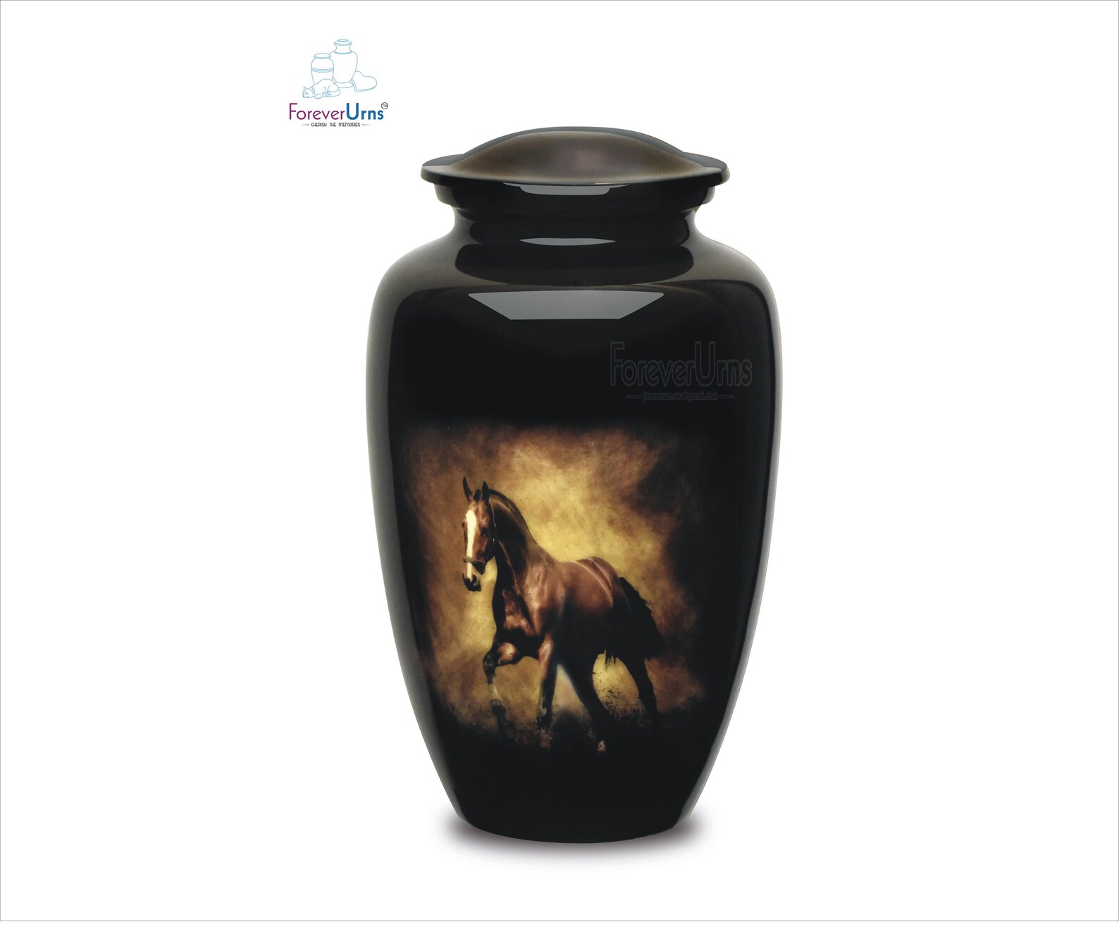 Aluminium Adult Urn Running Horse In Evening Cremation Urn Etsy