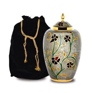 Metal Cremation Urn for Human Ashes, Adult Funeral Urn Personalized Memorial Urn, Elegant Keepsake  urns Male female urns for ash 220 Cu.In.