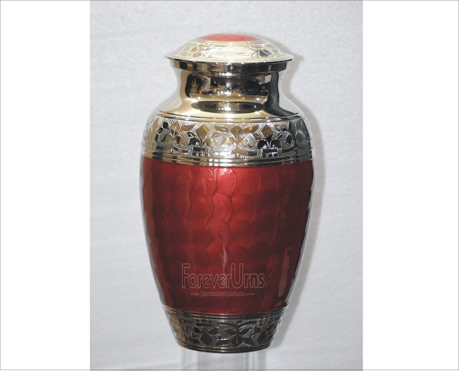 Brass Adult Urn Classic Red Cremation Urn For Human Ashes Etsy