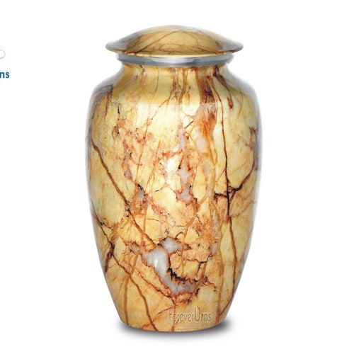 FOREVER URNS®Urns shops for ashes adult - Funeral White Red Sticker Large funeral urn for ashes of loved ones Size 10.5