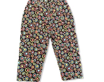 Vintage mod multicolor polka dot capris