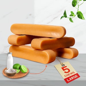 1 lb Hard and Long Lasting Yak Cheese Chews for Large dogs - 100% Natural, Safe, and Healthy Dog Chew