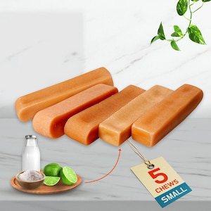 Yak Cheese Himalayan Dog Chews, Healthy Grain Free Dog Treats for Small dogs, Long lasting Dental Chew Toy for pups - 5pc