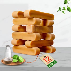 Himalayan Yak Cheese Chew for Medium dogs - 2lbs, High Protein Rawhide Free Dog Treats, All Natural and Long lasting