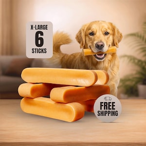 XL Yak Cheese Dog Chew – Long Lasting, Rawhide-Free Dental Treat