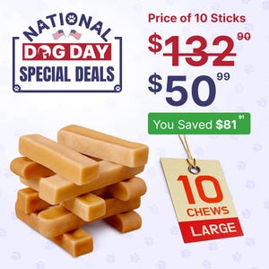 2 lb Himalayan Yak Cheese Dog Chew: Long Lasting, All Natural