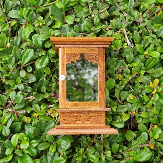 Small Wooden Display Case Curio Display Case Square & Etsy
